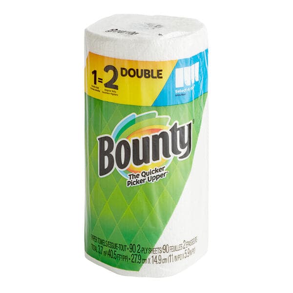 BOUNTY SELECT-A-SIZE PAPER TOWELS, 2-PLY, 90 SHEETS/ROLL, 24 ROLLS/PACK (C-24490965)