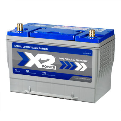 X2Power High-Performance Group 27 AGM Car Battery 930CCA Ultimate Power