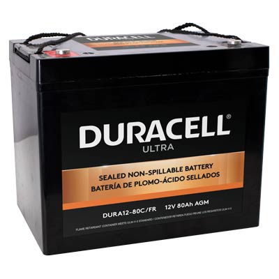 Duracell Ultra 12V 80AH AGM Sealed Lead Acid Battery M6 Terminals