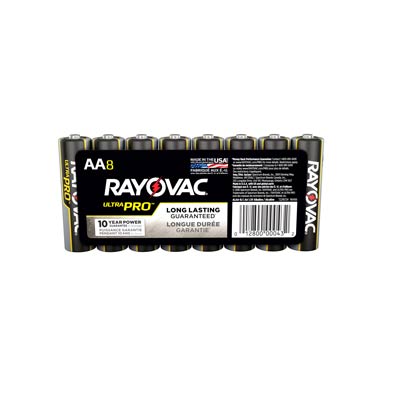 Rayovac UltraPro AA Alkaline Batteries 8-Pack: Long-Lasting Power for High-Use Devices