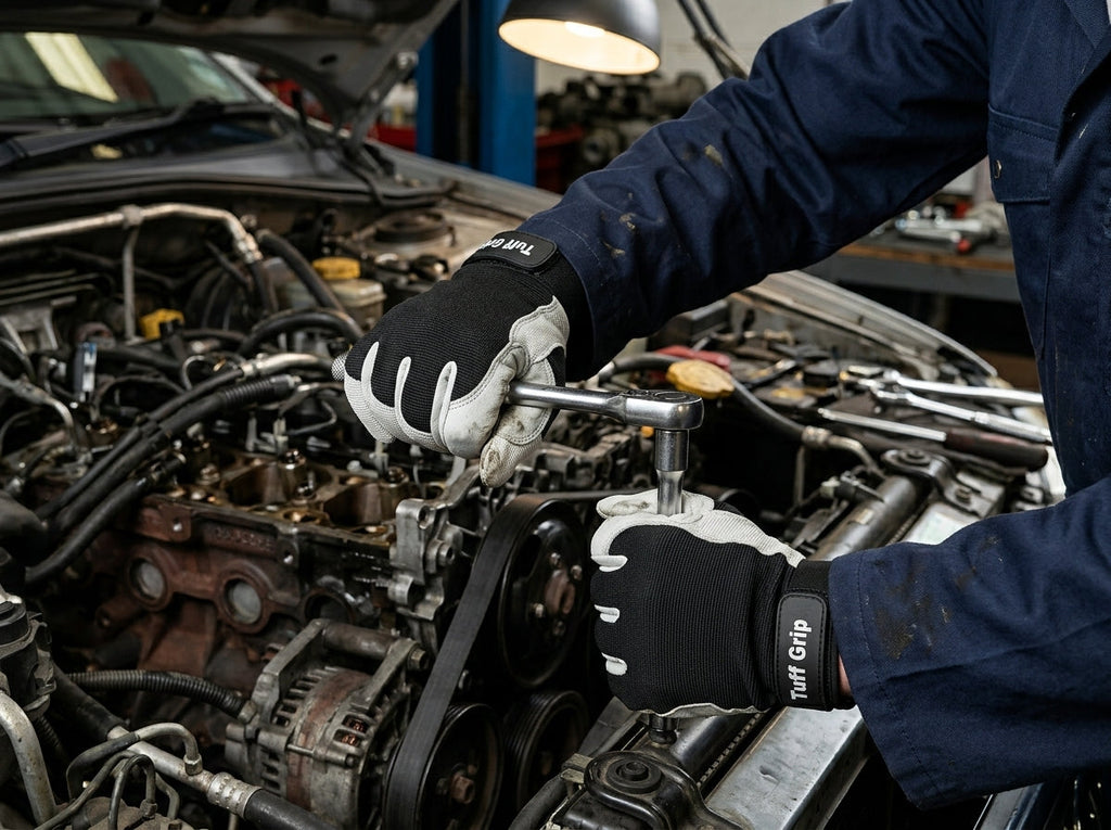 VizoCare Tuff Gard Mechanic Gloves Goat Skin Leather Palm