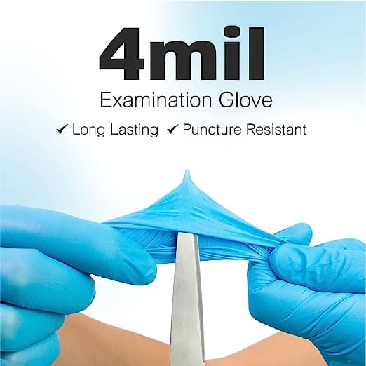 Raxwell Blue 4 mil Chemo Nitrile Exam Gloves -RX301B