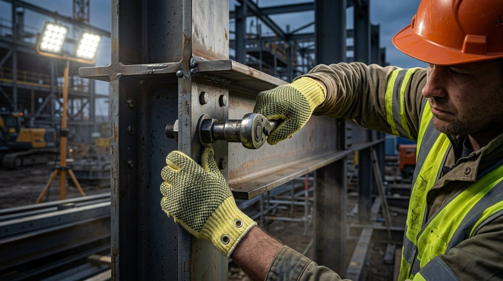 VizoCare Tuff Gard Kevlar String Knit Gloves With PVC Dots