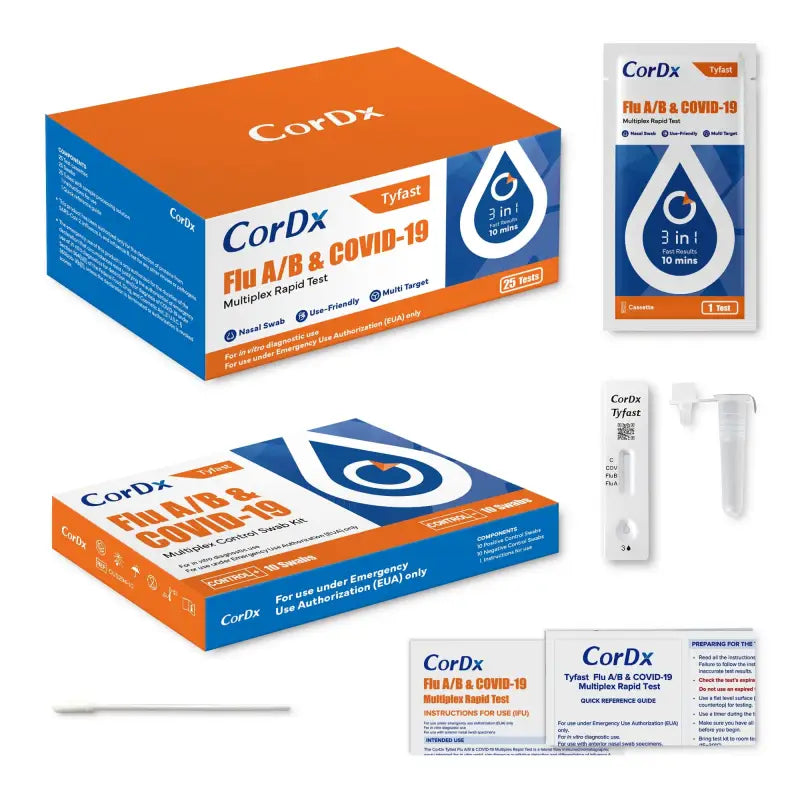 CorDx TyFast Flu A/B & COVID-19 Multiplex Rapid Test (C ACT21002-1 OTC)