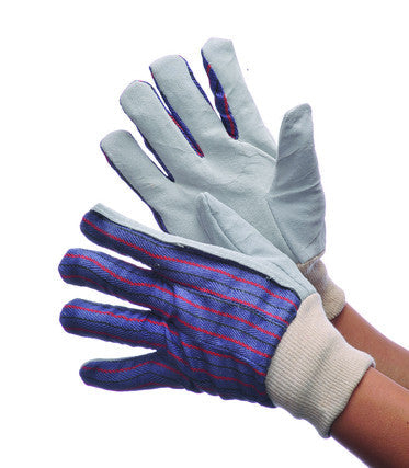Major Gloves and Safety Leather Palm Work Gloves AA Grade Knit Wrist