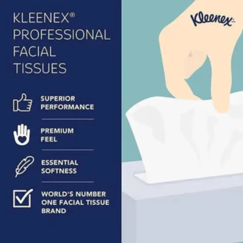 KLEENEX BOUTIQUE ANTIVIRAL FACIAL TISSUES 2-PLY WHITE 100 SHEETS/BOX 36 BOXES/CARTON (C-808298)