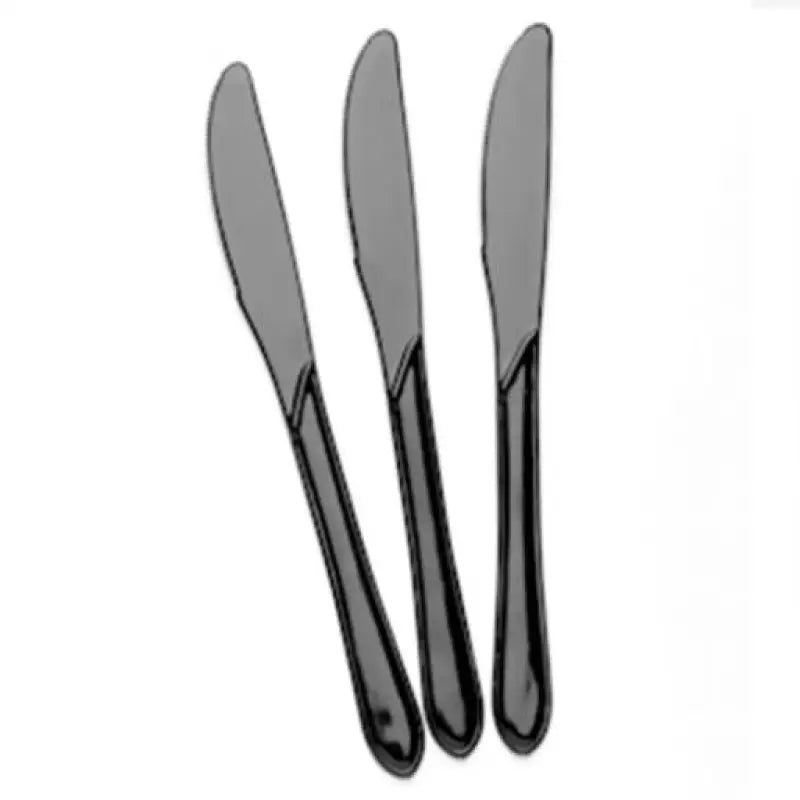 Plastic Disposable Knife Wrapped Black 2.5g 1000pcs/ctn - Cutlery