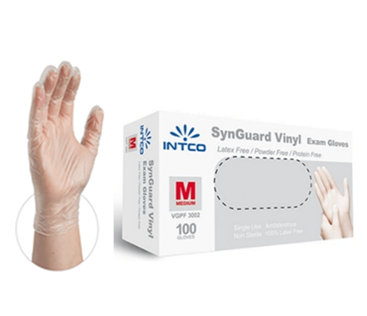 EXAM GLOVES INTCO Vinyl Examination Gloves (3 Mil)